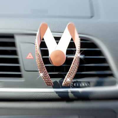 Car diamond-encrusted mobile phone holder