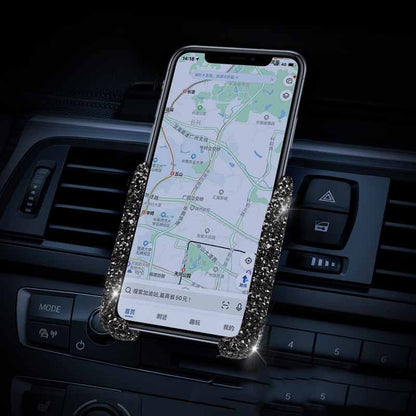 Car Air Outlet Diamond-encrusted Mobile Phone Holder