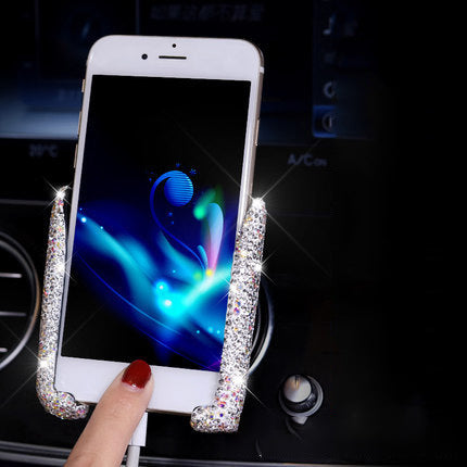 Car buckle mobile phone holder