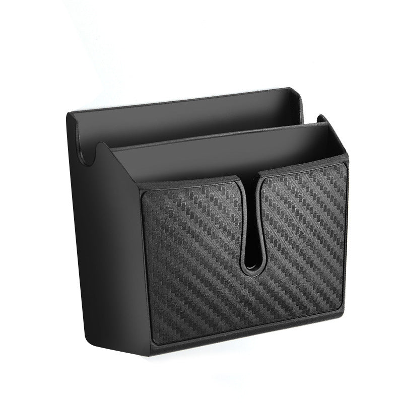 Removable Sticky Imitation Carbon Fiber Mobile Phone Storage Box