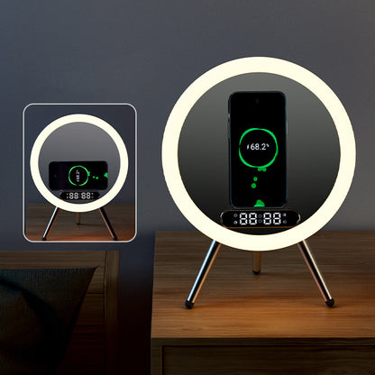 New Multi -function LED Mirror Alarm Clock Wireless Charger