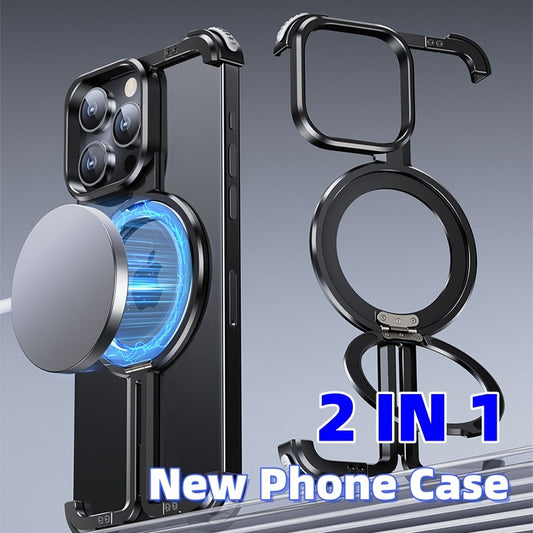 Metal Airbag Anti-fall Shell Phone Case Protective Shock