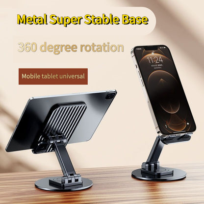 Foldable Phone Stand For Desk - Height Adjustable Cell Phone Holder
