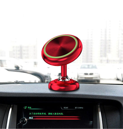 Luminous Metal Car Double Ring Magnetic Phone Holder