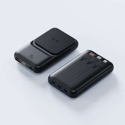 Magnetic Wireless Charger Power Bank With Cable Super Fast Charge