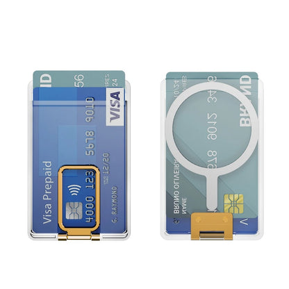 Card Holder Magnetic Card Bracket Transparent Support