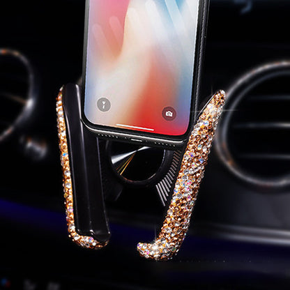 Car buckle mobile phone holder