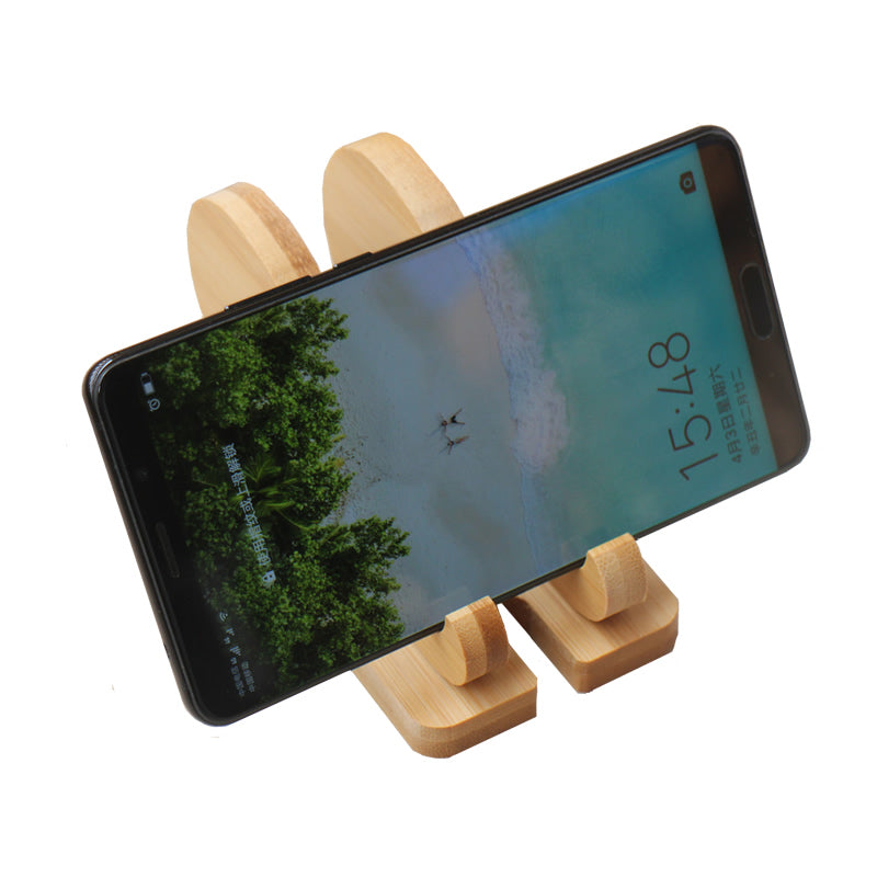 Bamboo Wood Desktop Tablet Portable Baby Elephant Mobile Phone Holder