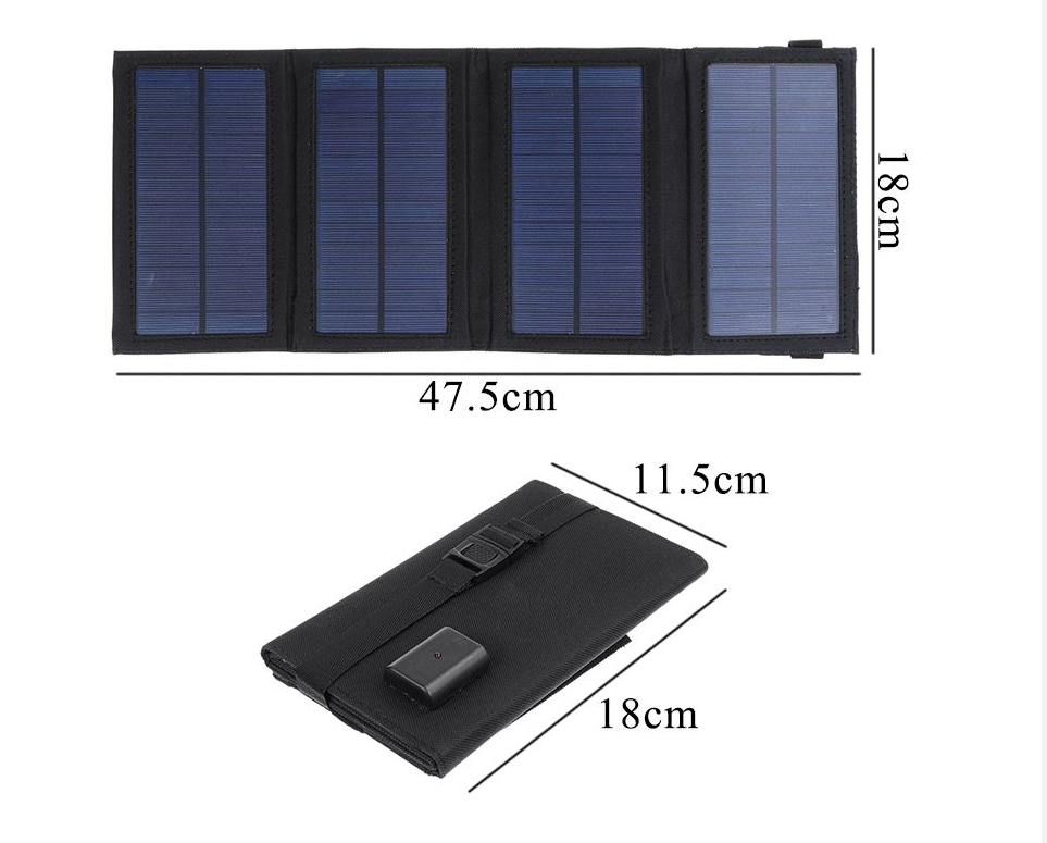 Outdoor 8W folding solar charger Direct charging collapsible solar