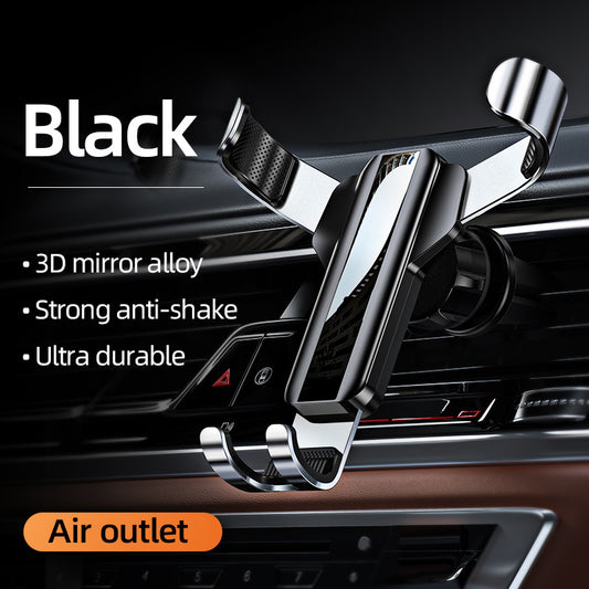 Gravity metal air outlet instrument panel mobile phone holder