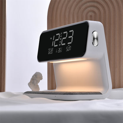 Creative 3 In 1 Bedside Lamp Wireless Charging LCD Screen
