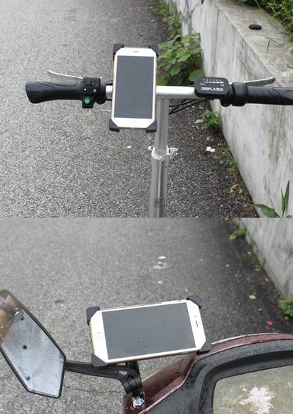 Mobile phone holder for electric bicycle and motorcycle