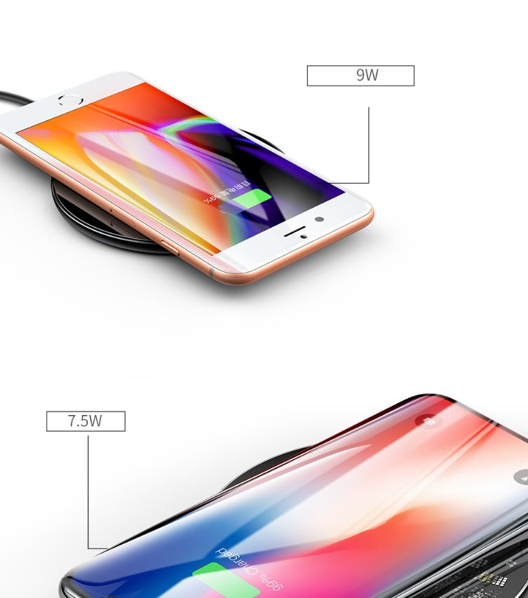 Minimal Wireless Charger Ultra-thin Portable Glass Transparent