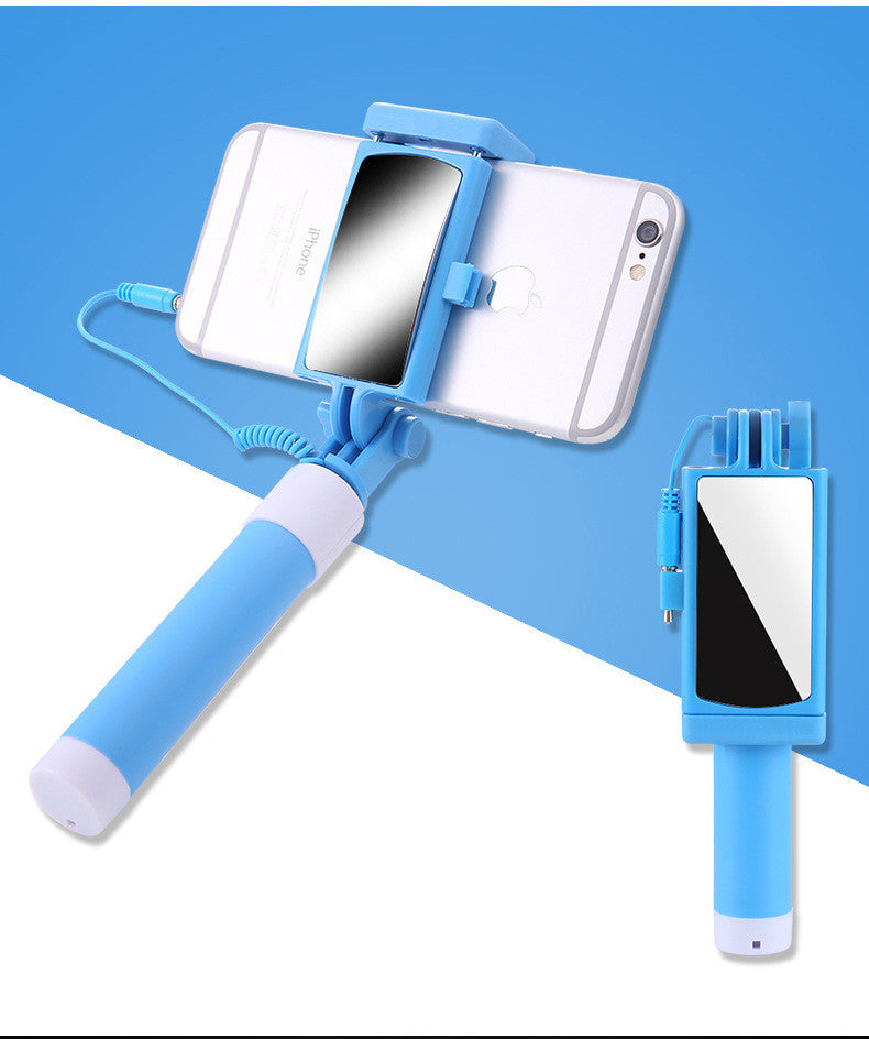 Compatible with Apple , Mini wire control selfie stick