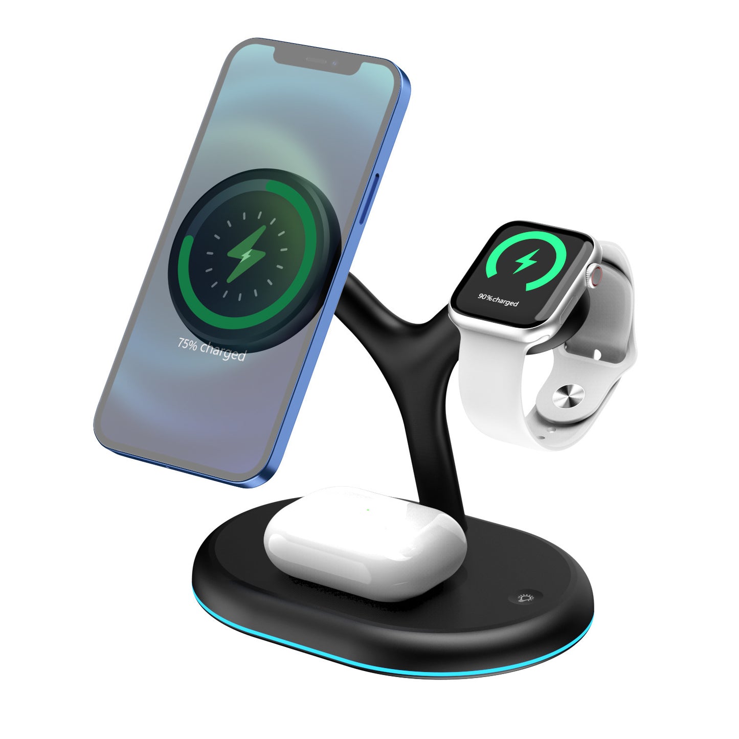 Three-in-one Magnetic Wireless Charger Mobile Phone Headset