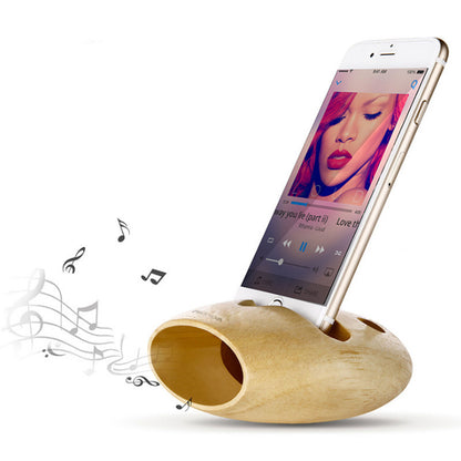 Wooden loudspeaker mobile phone bracket