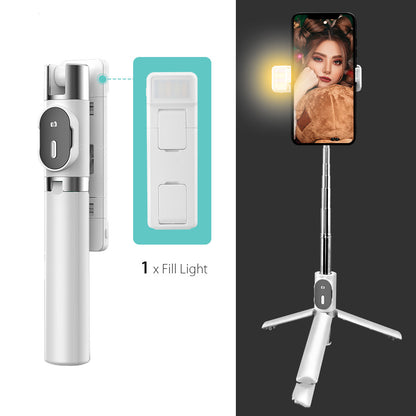 Bluetooth Fill Light Selfie Stick Mobile Phone Integrated Tripod Selfie Stick