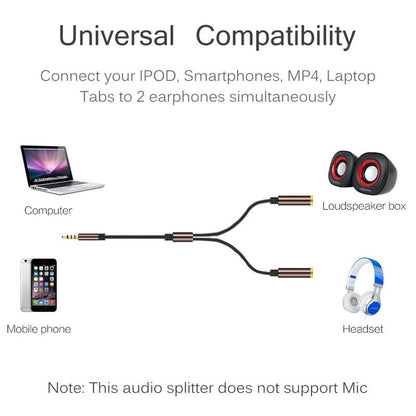 Headphones one-two couples sharer audio conversion line mobile phone splitter