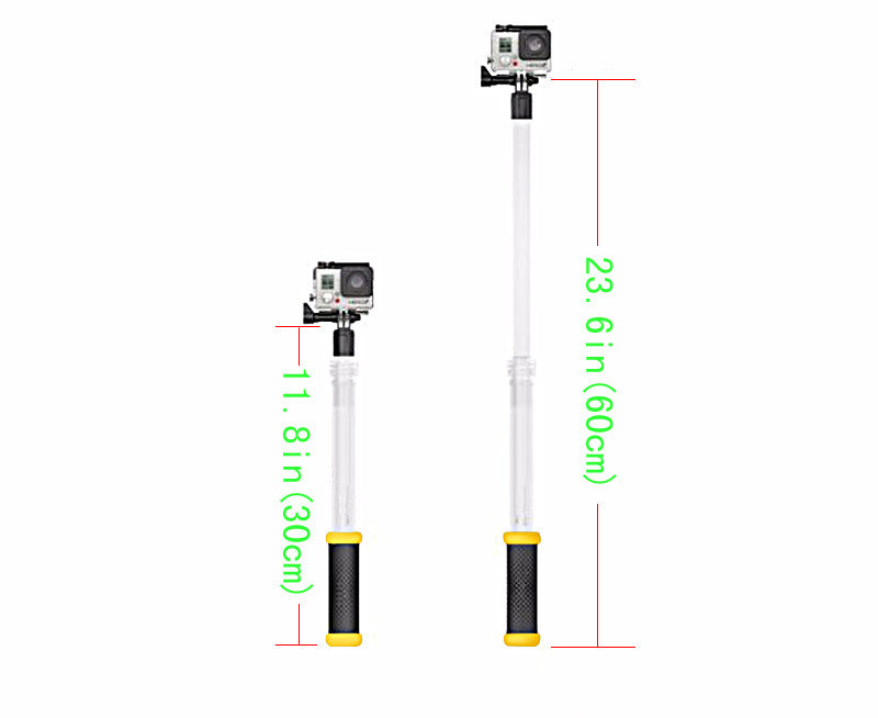 Sports Camera Accessories Telescopic Transparent Selfie Stick Diving Buoyance Rod