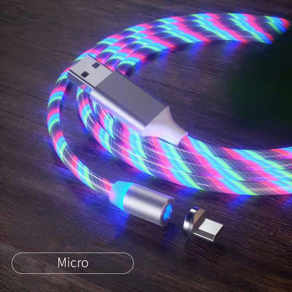 Magnetic Charging Cable Streamer Fast Charging Cable Lighting