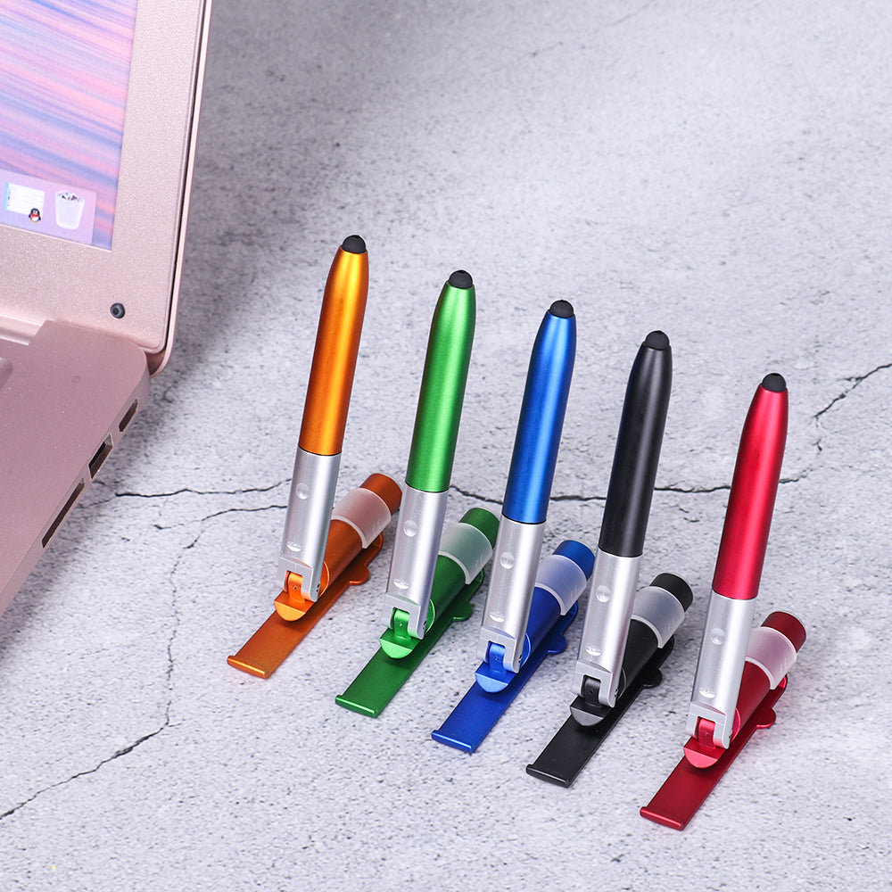 4-in-1 folding light pen mobile phone holder