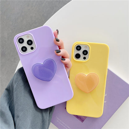 Candy-colored Heart Stand And Phone Case Included