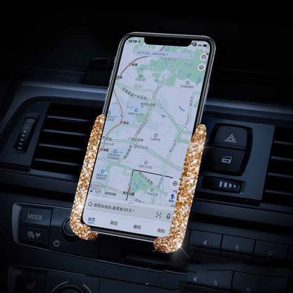 Car Air Outlet Diamond-encrusted Mobile Phone Holder