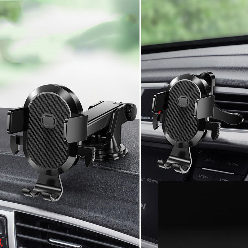 Carbon Fiber Car Phone Holder Multifunctional Telescopic Suction Cup