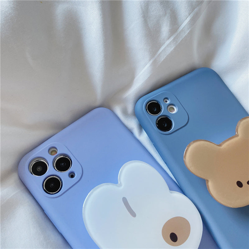 Silicone Bear Rabbit Stand Phone Case