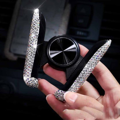 Car Air Outlet Diamond-encrusted Mobile Phone Holder