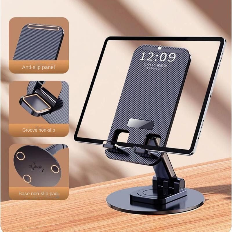 Foldable Phone Stand For Desk - Height Adjustable Cell Phone Holder