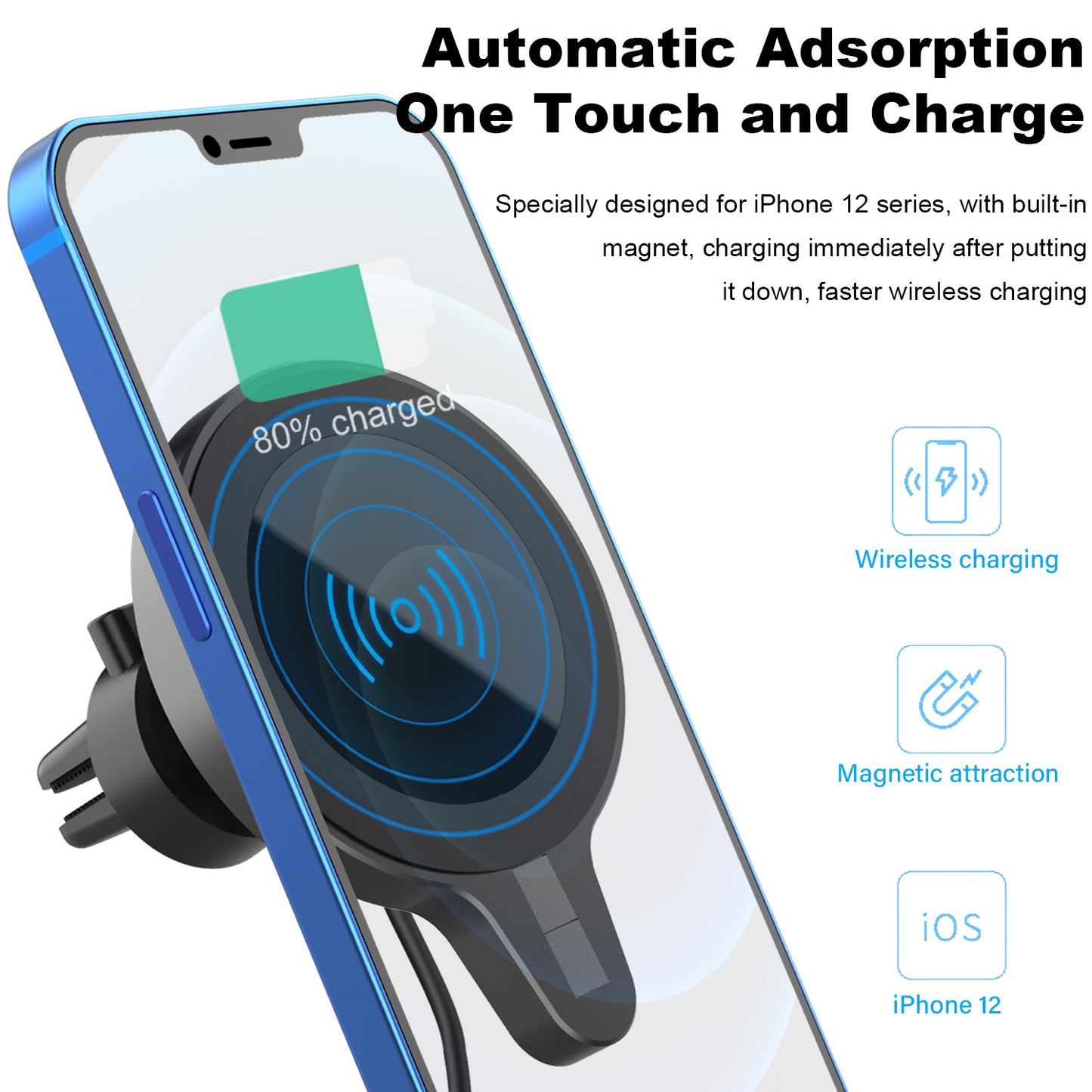 Wireless Charging Mobile Phone Holder Navigation Automatic Induction