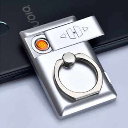 Creative Finger Ring Usb Charging Lighter Compact Personalized Phone Holder