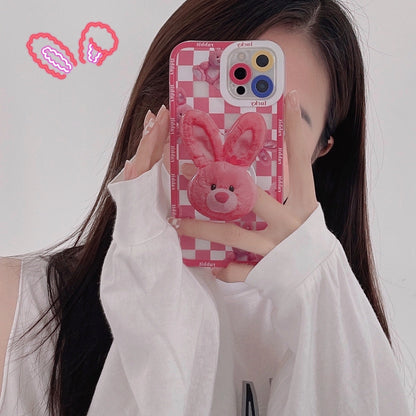 Silicone Phone Case With Cute Rabbit Stand