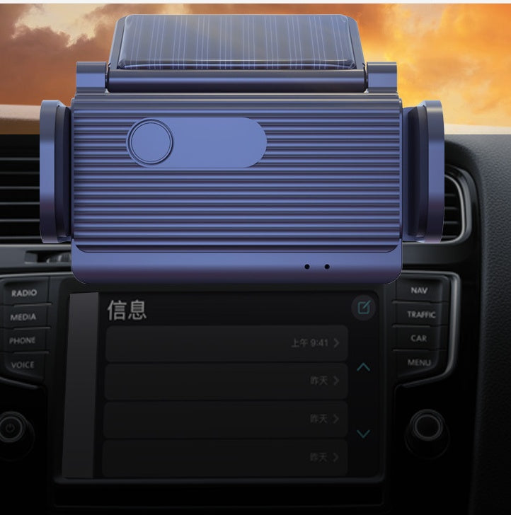 Solar Car Mobile Phone Holder Wireless Electric Car Navigation Holder