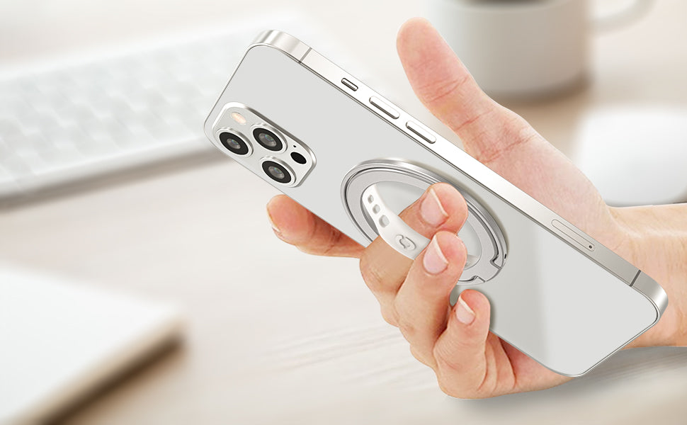 EWA Magnetic Phone Grip and Stand with Silicone Finger Strap