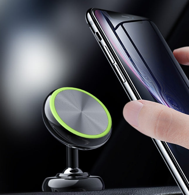 Luminous Metal Car Double Ring Magnetic Phone Holder