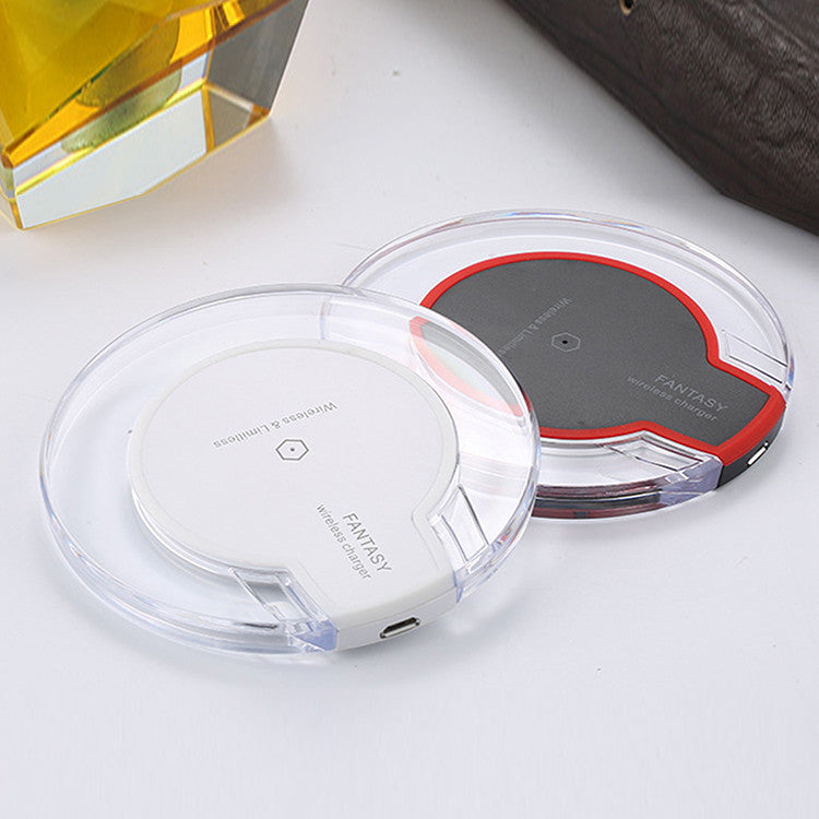 New Wireless Charging Dock Charger Crystal Round Charging Pad