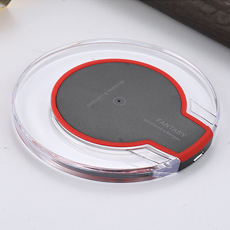 New Wireless Charging Dock Charger Crystal Round Charging Pad