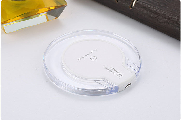 New Wireless Charging Dock Charger Crystal Round Charging Pad