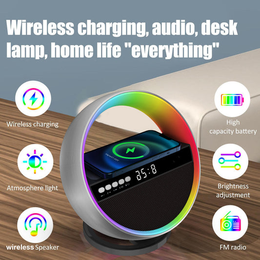 New Multifunction RGB Night Light Wireless Charger Bluetooth-compatible