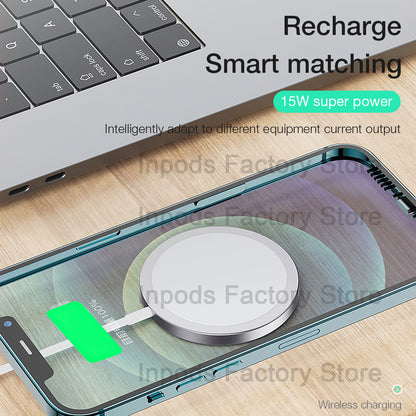 Compatible with Apple, Magnet Safe Fast 15w Wireless Charger