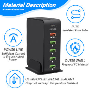 Household Multi Port USB Mobile Phone Charger