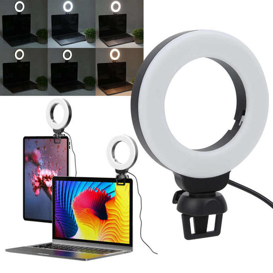 Video Conference 4 Inch Fill Light Computer Live Photography LED Selfie Light