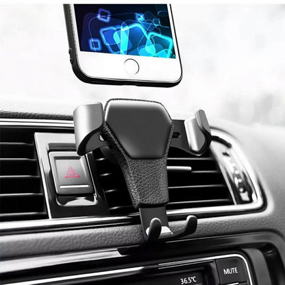 Car Mobile Phone Holder Support Frame Leather Gravity Bracket