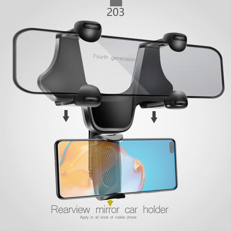 Car Phone Holder Rearview Mirror Phone Holder Mount Bracket Universal Fit