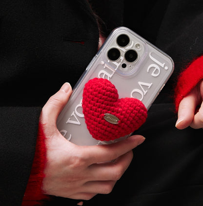 Original Knitted Love Stand Phone Case
