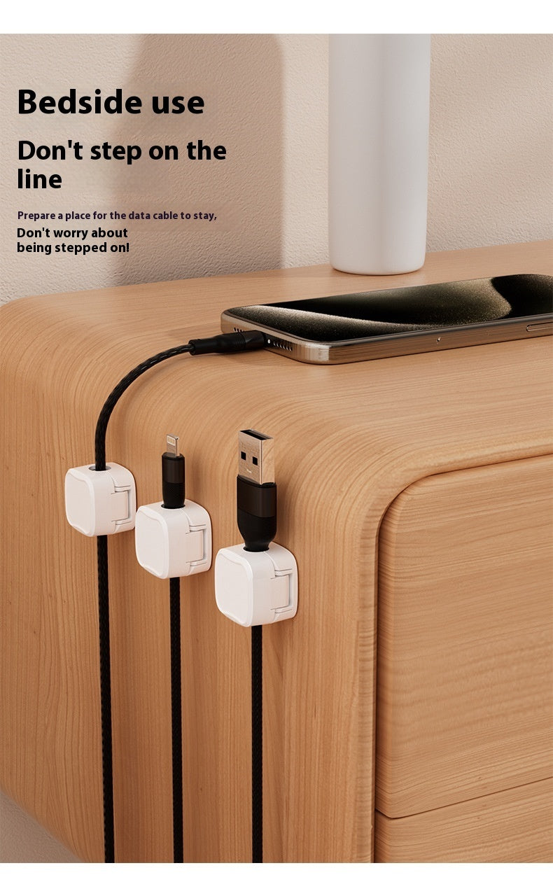 Magnetic Cable Clip Under Desk Cable Management Adjustable Cord Holder