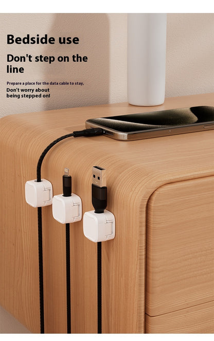 Magnetic Cable Clip Under Desk Cable Management Adjustable Cord Holder