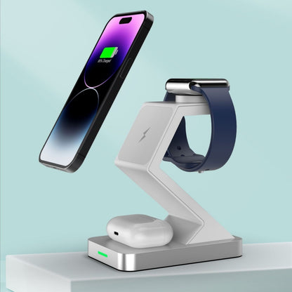 Three In One Magnetic Wireless Charger Phone Holder